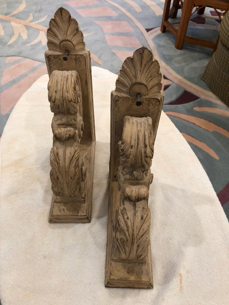 Pair of MidCentury Wall Brackets 1st Source Consignment