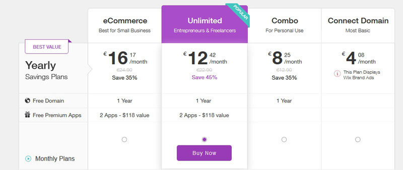 Wix Pricing 2022 (including Hidden Costs and Best Value Plans)
