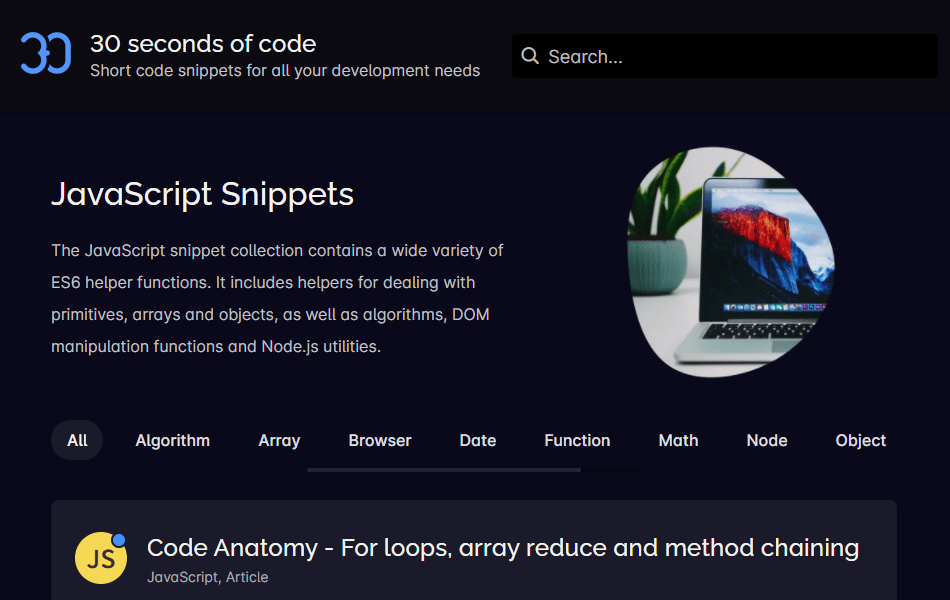 6 Resources For JavaScript Code Snippets 1stDesigner
