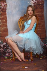 TeenModeling Hanna - Blue Formal Dress - x113