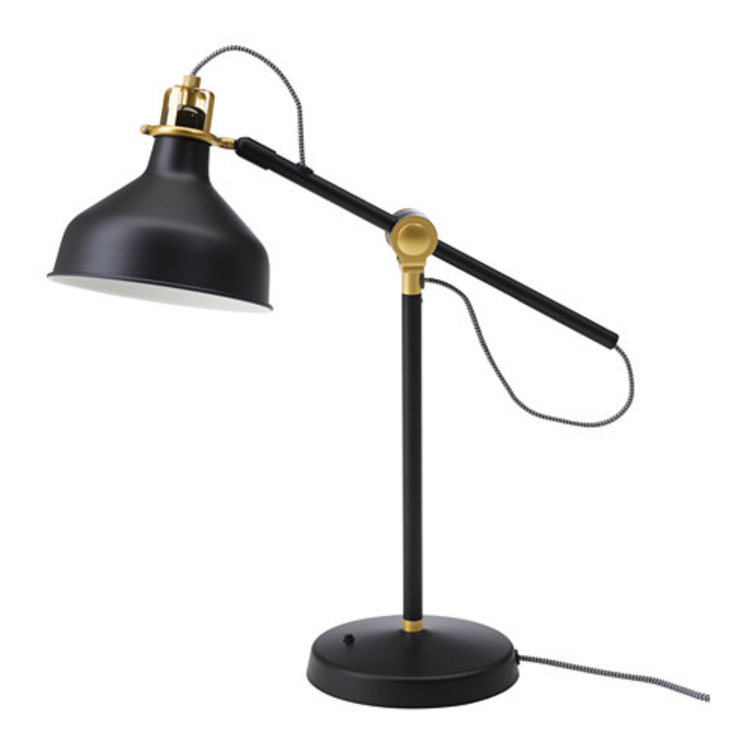 RANARP Lampa biurko stół ikea biuro biały czarny 6952429503