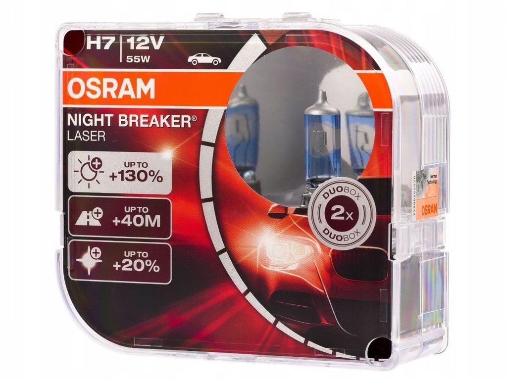 ŻARÓWKI OSRAM NIGHT BREAKER LASER +130 H7 12V 55W