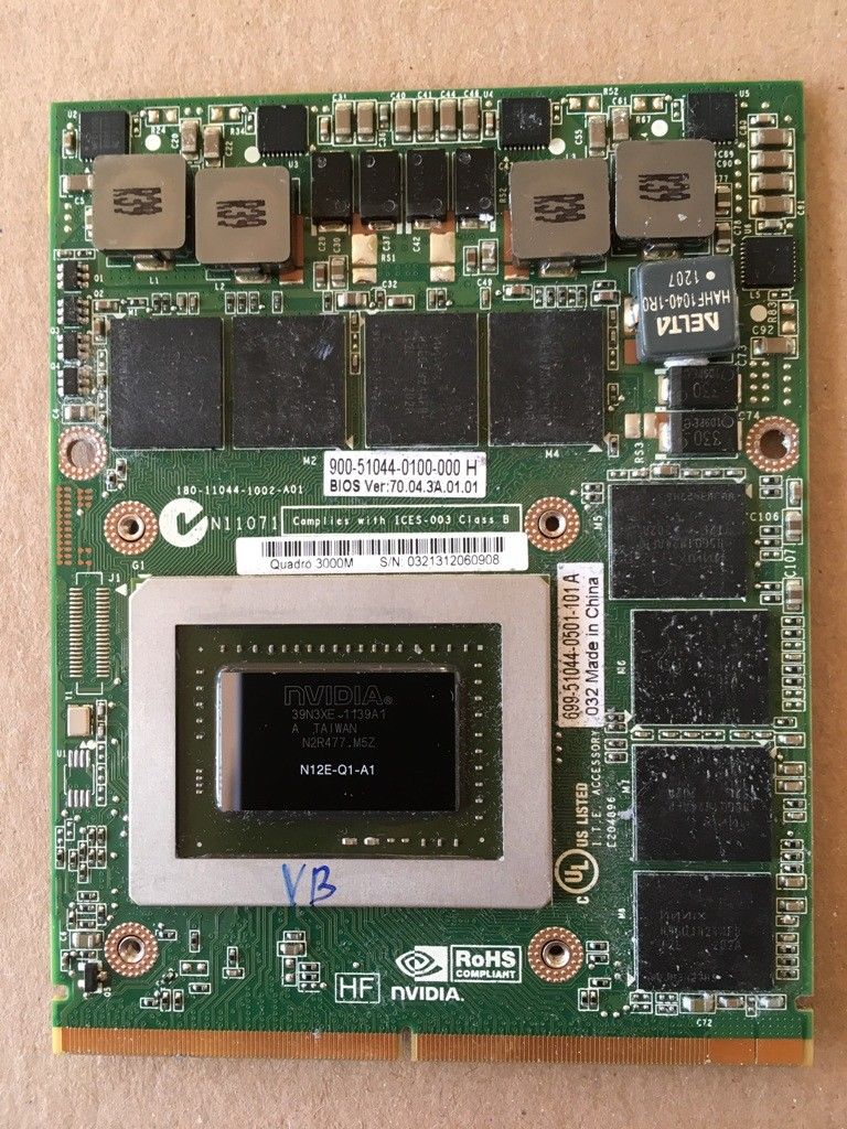 Nvidia Quadro 3000m GDDR5 2GB for Laptop 7110534612 oficjalne