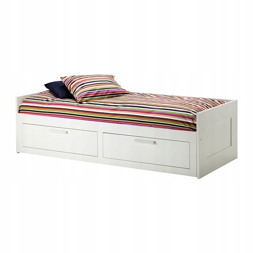 IKEA BRIMNES łóżko rozkładane z szufladami 80x200 7488909329