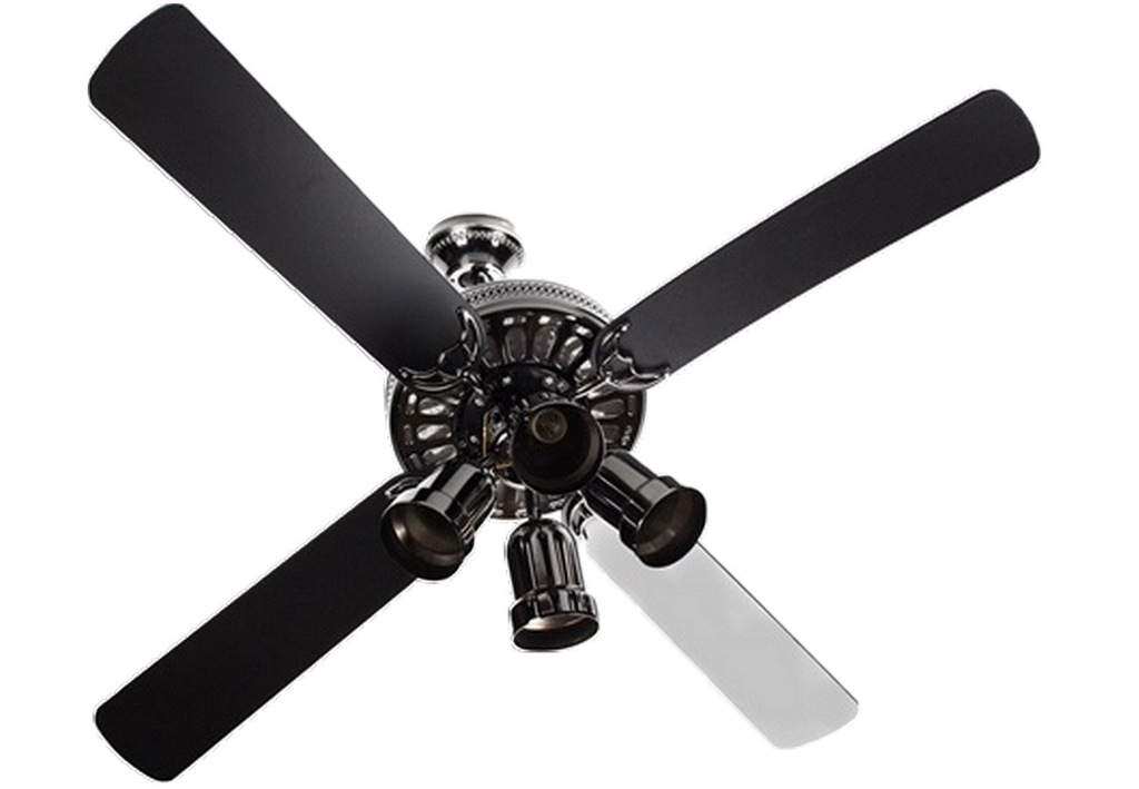 ŻYRANDOL Z WENTYLATOREM SUFITOWY WIATRAK 4/4 LAMPA 7368994271 oficjalne archiwum Allegro