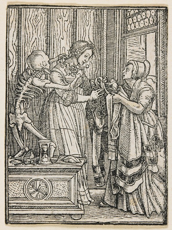 The Countess from Dance of Death (Lyons), 1538, Hans Holbein the