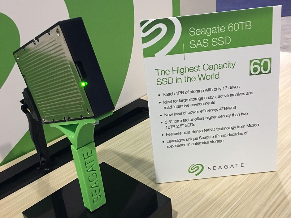 Seagate launches 60TB SSD, world's highest capacity solid state drive
