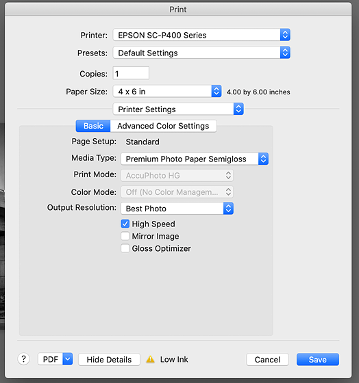 Epson P400 & Catalina 10.15 problem Printers and Printing Forum