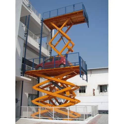 Hydraulic Scissors Type Car Lift With Guide Rails at best price in