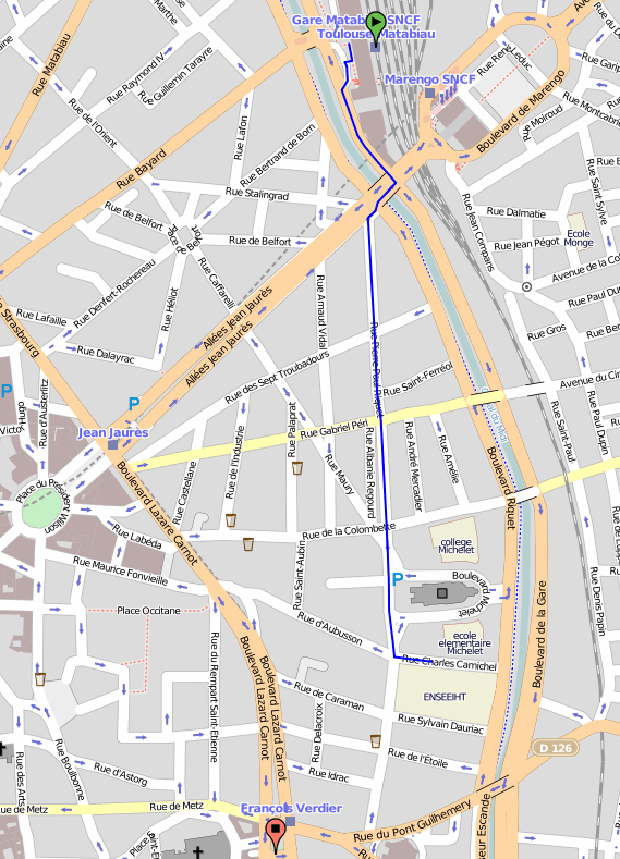 Plan Toulouse Gare Matabiau Capitole du Libre Informations pratiques