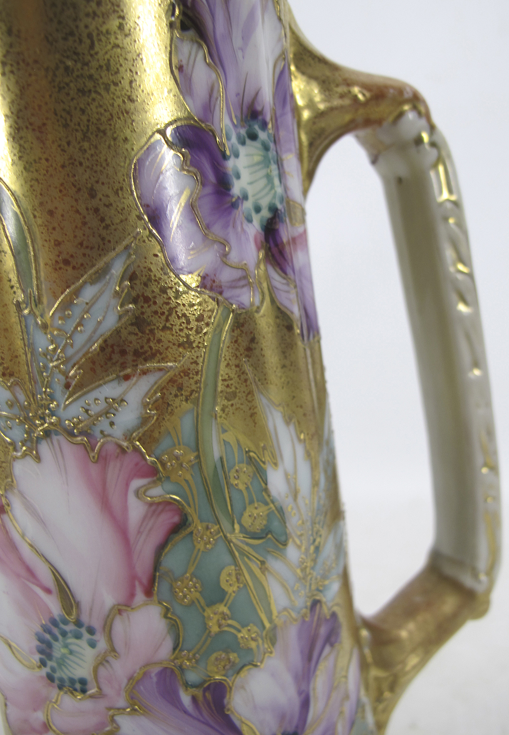 Antique Victorian Royal Hinode Nippon Gilt Painted Moriage Porcelain