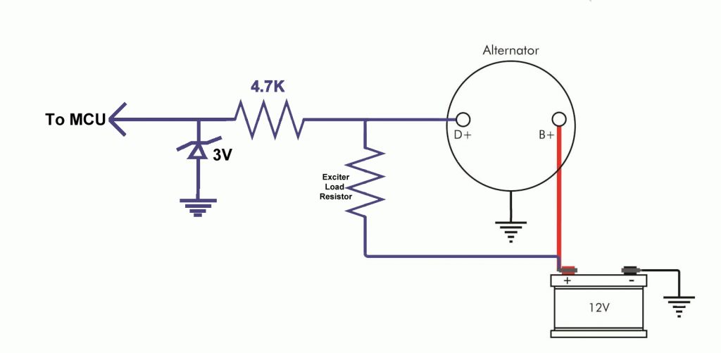 Microcontroller How To Monitor An Alternator Exciter Wire With Mcu
