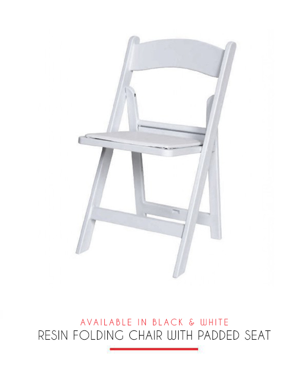 Resin Folding Chair With Padded Seat 204 Events