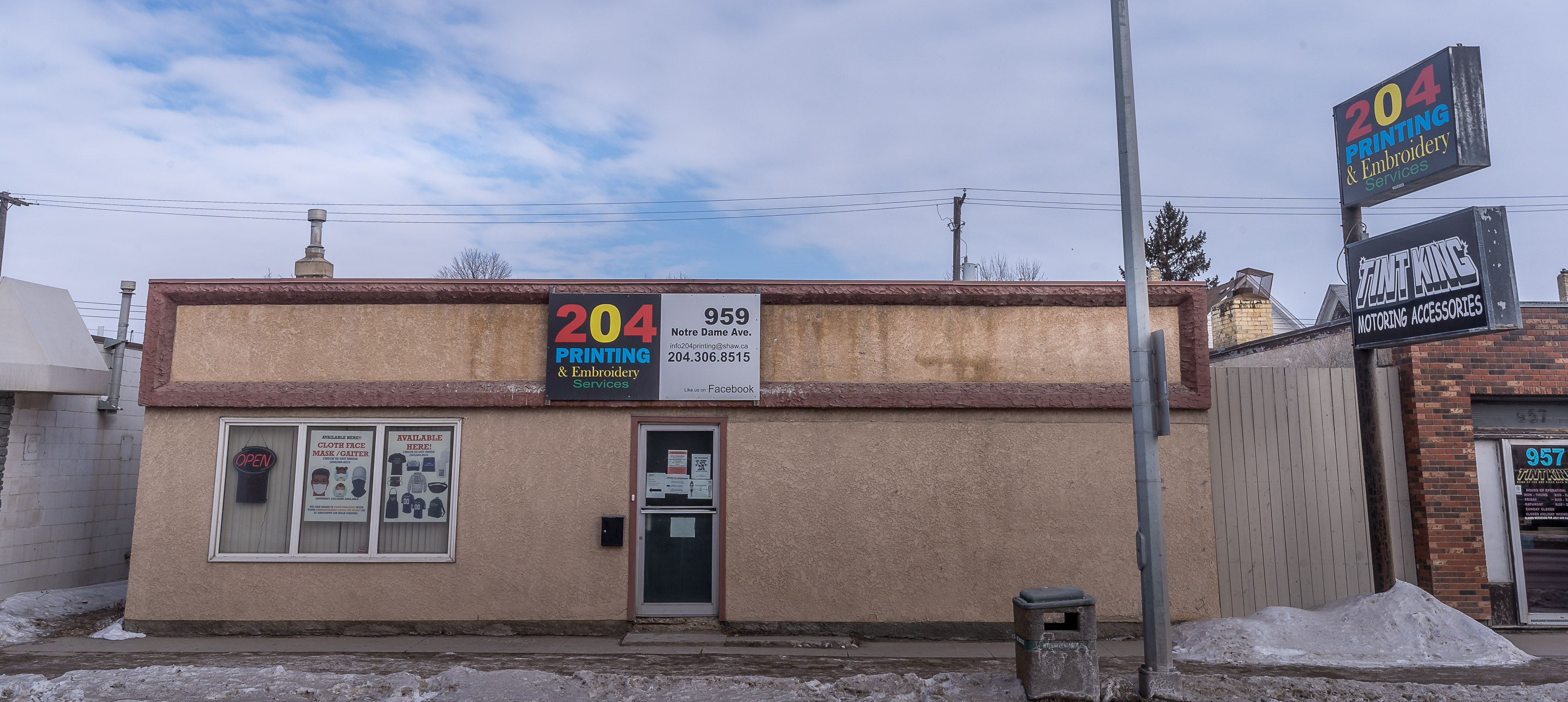 Contact 959 Notre Dame Ave. Winnipeg MB. Canada.