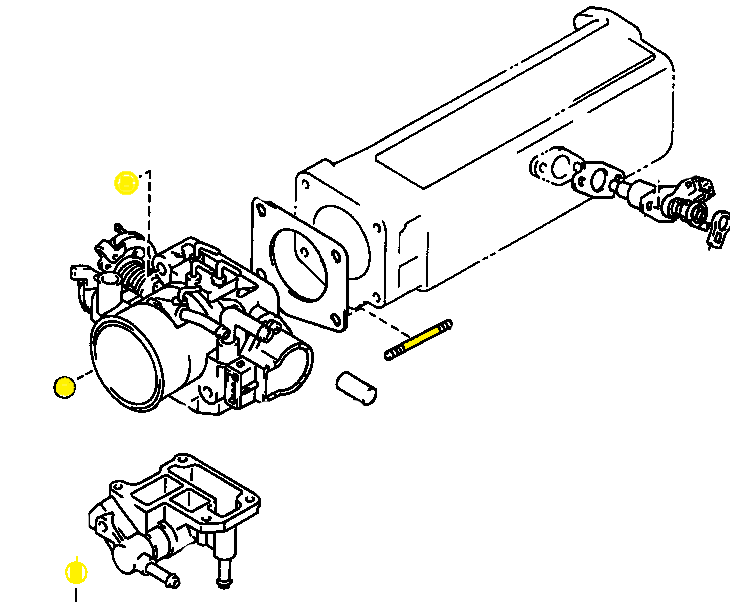 22RE 2.4L Throttle Body to Intake Bolt With Washer Genuine 19881995