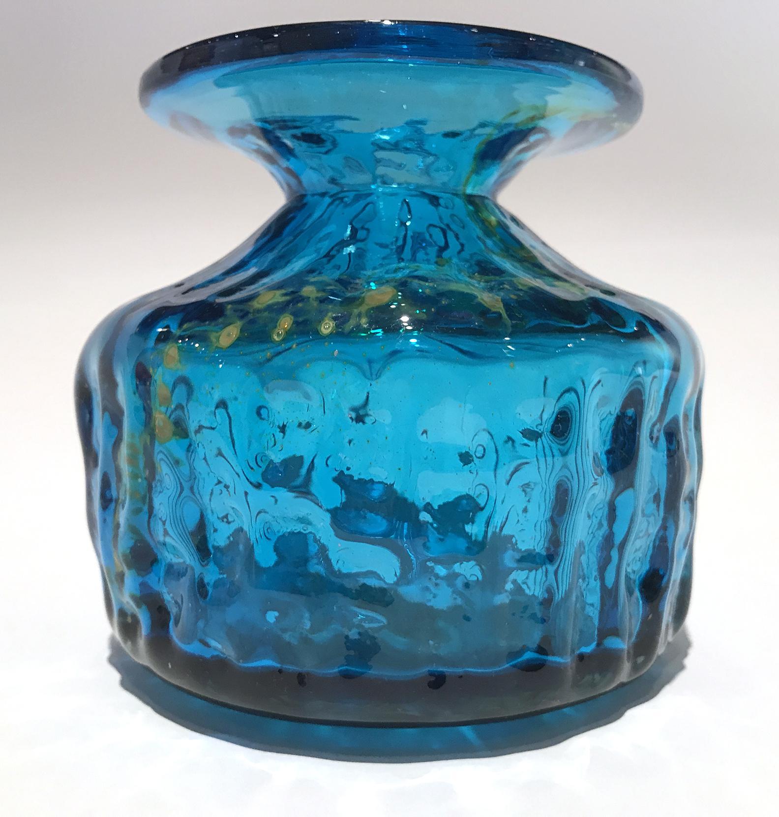 Early Handcrafted Signed Glass Vase by Michael Harris for MDina 20c