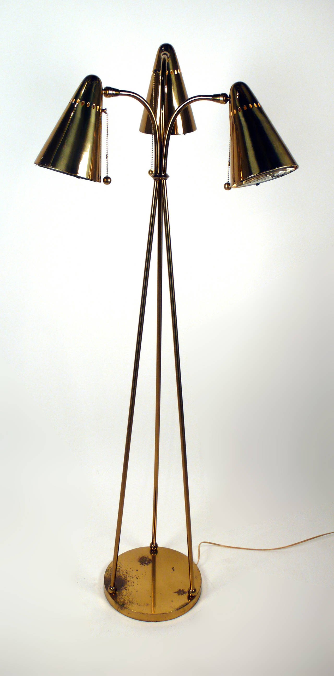 MidCentury Tripod Floor Lamp 20c Design