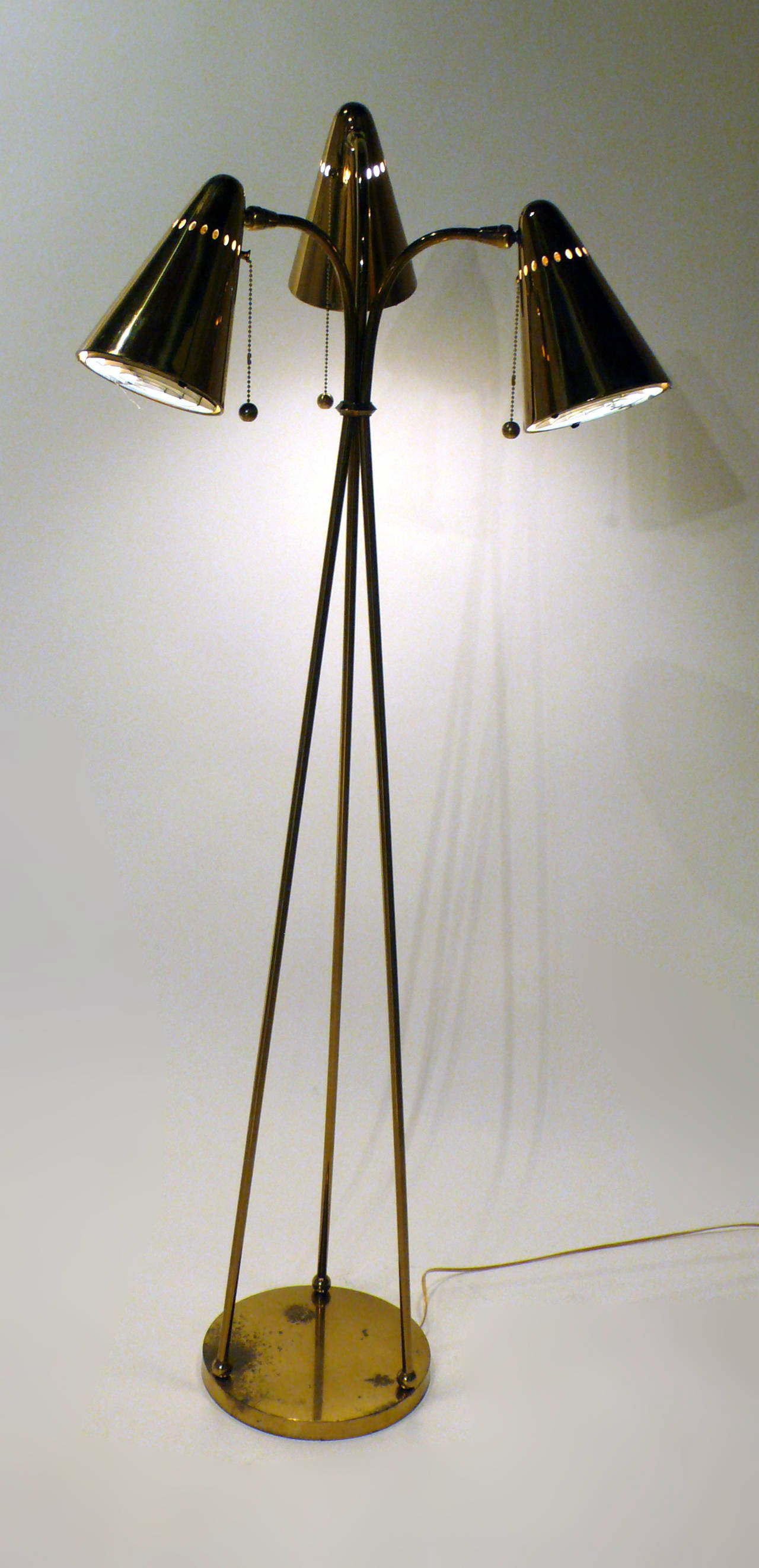 MidCentury Tripod Floor Lamp 20c Design