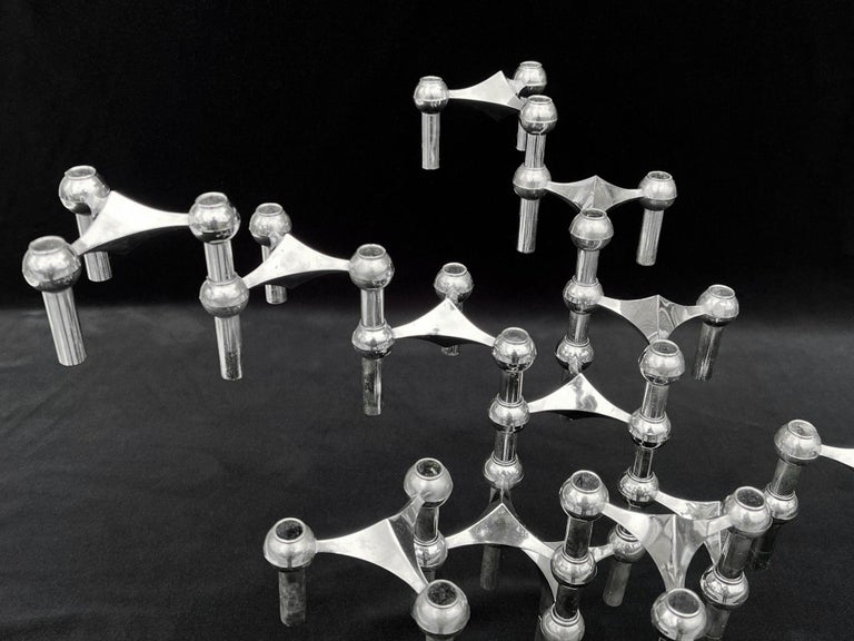Caesar Stoffi Modular Candle Holder for Fritz Nagel Germany, 1960s 20c Design