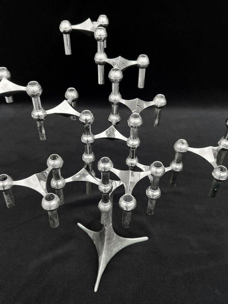 Caesar Stoffi Modular Candle Holder for Fritz Nagel Germany, 1960s 20c Design