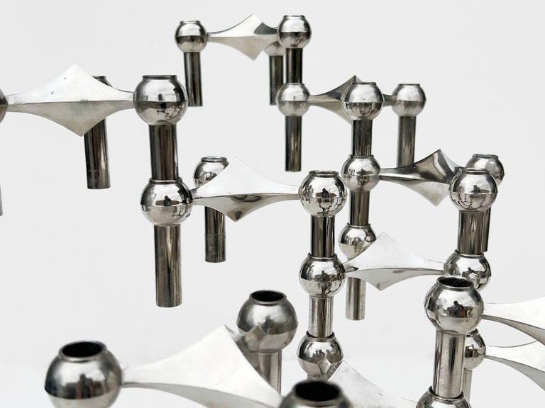 Caesar Stoffi Modular Candle Holder for Fritz Nagel Germany, 1960s 20c Design