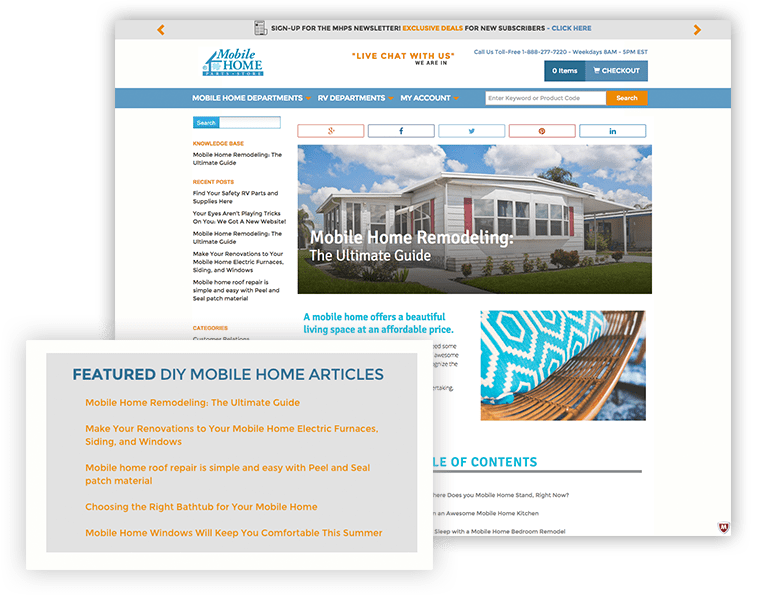 Mobile Home Parts Store 216digital