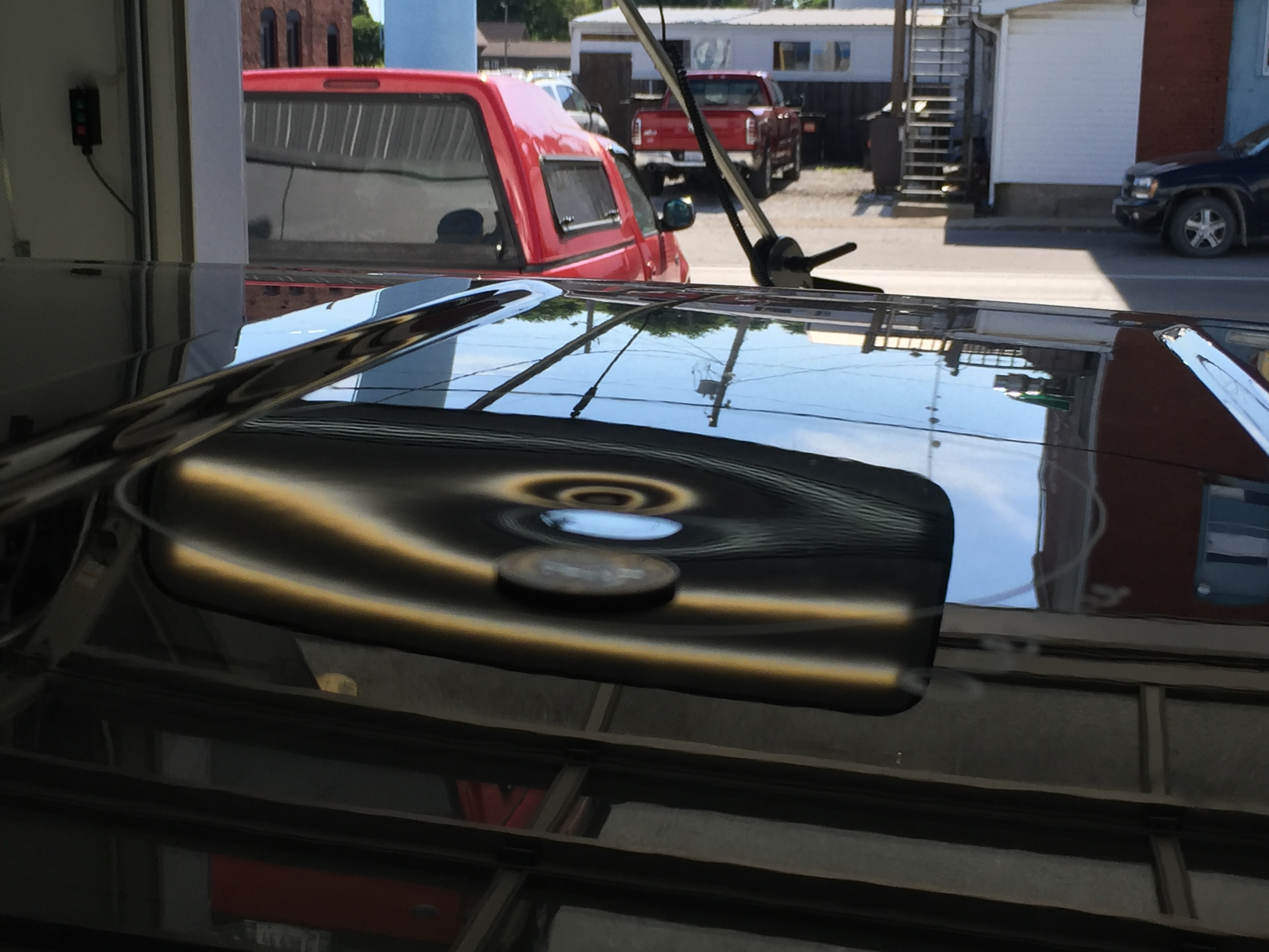 2013 Tahoe Very Large Dent in Roof Paintless Dent Removal