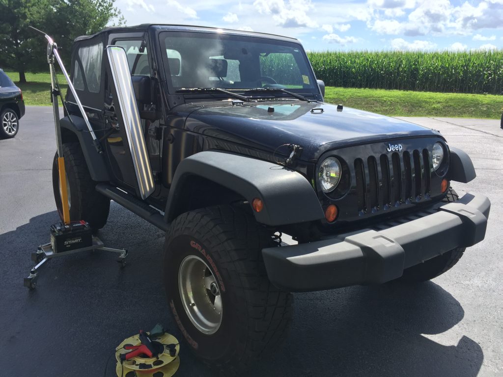 2008 Jeep Wrangler Cowl Dent Dent Repair Springfield IL Paint