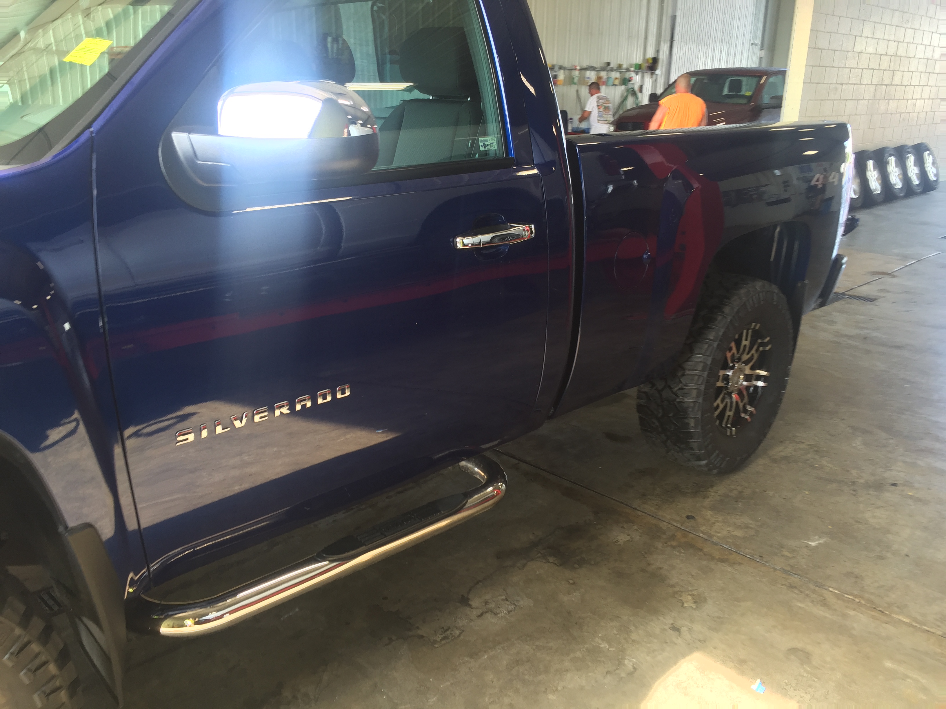2013 Silverado Bed Side Dent Removal Springfield, IL Images Paint