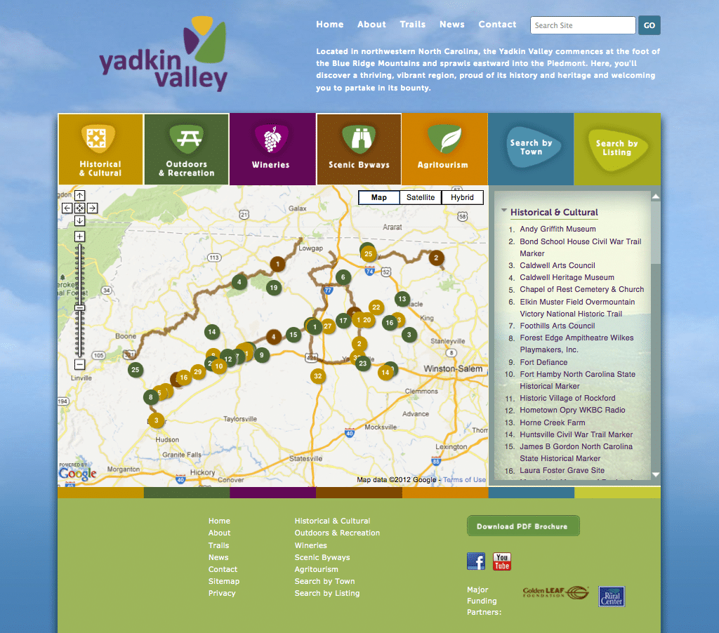site Yadkin Valley Visitors Center 21xdesign