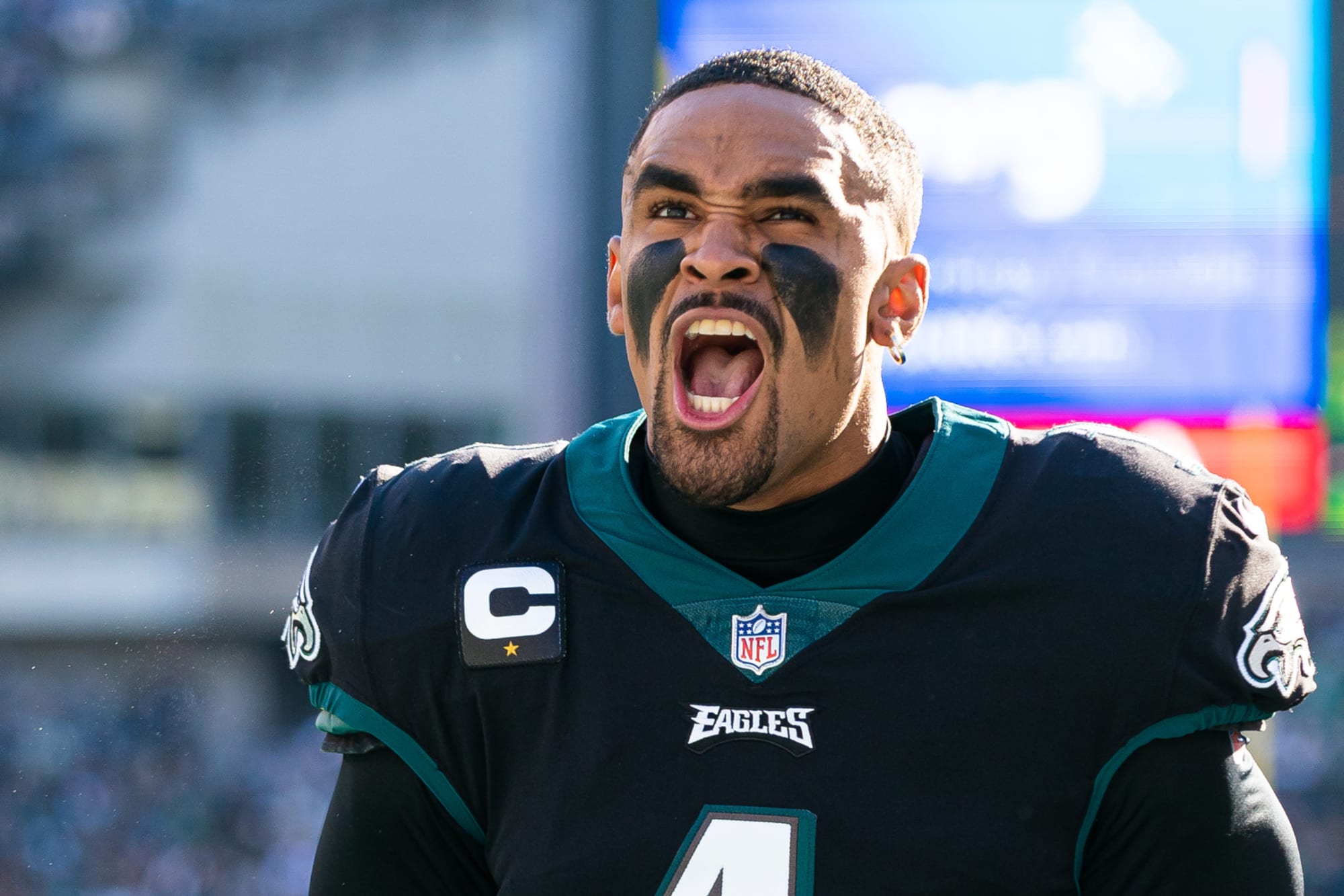 Eagles fans will love Jalen Hurts’ postgame fit...