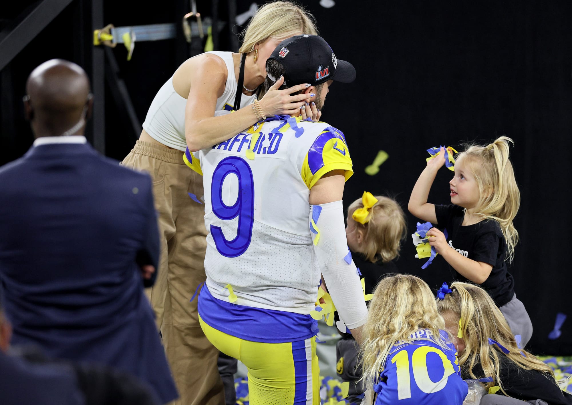 Kelly Stafford’s blazer at Super Bowl parade set...