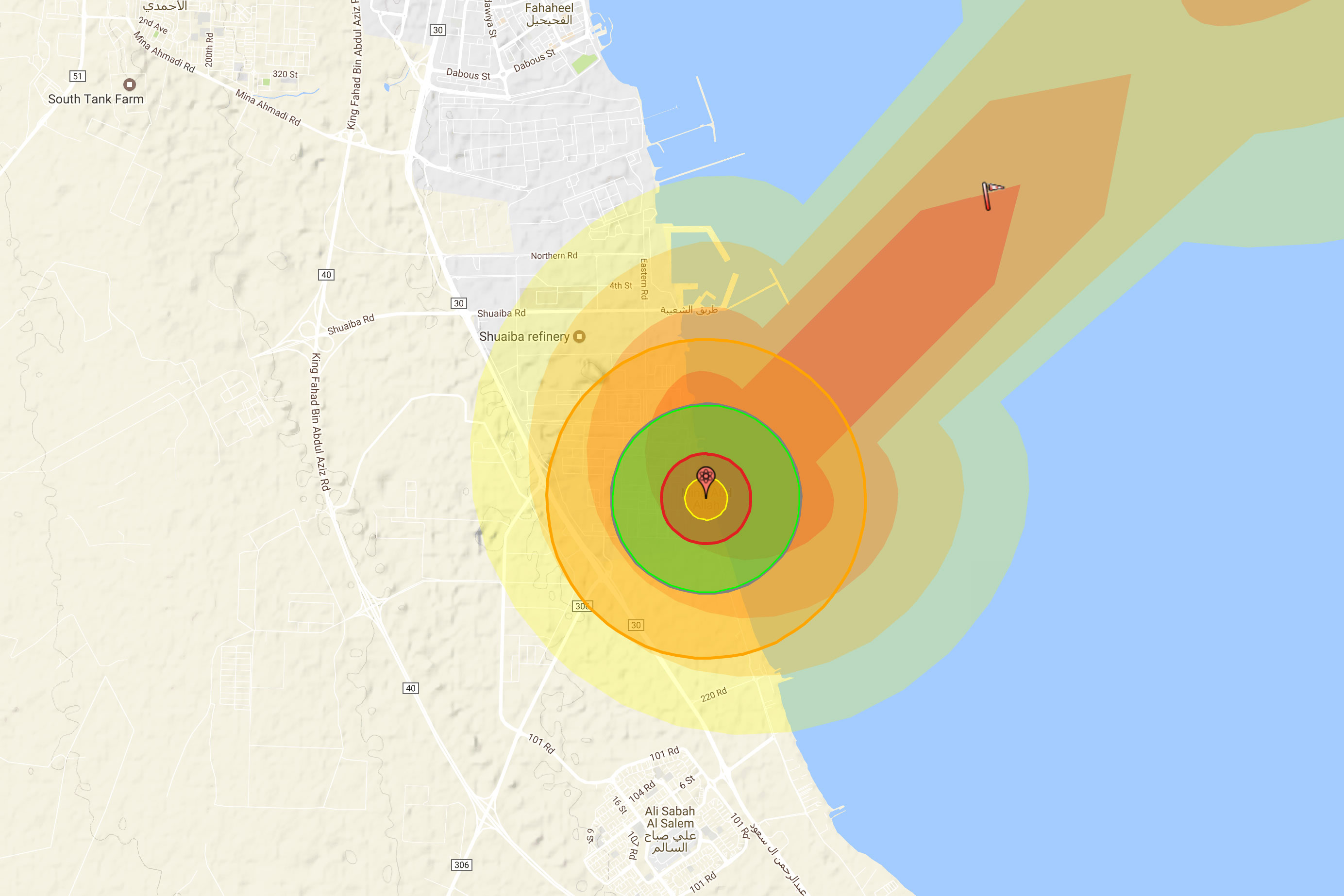 Effects of a Nuclear Bomb Hitting Kuwait City 248AM