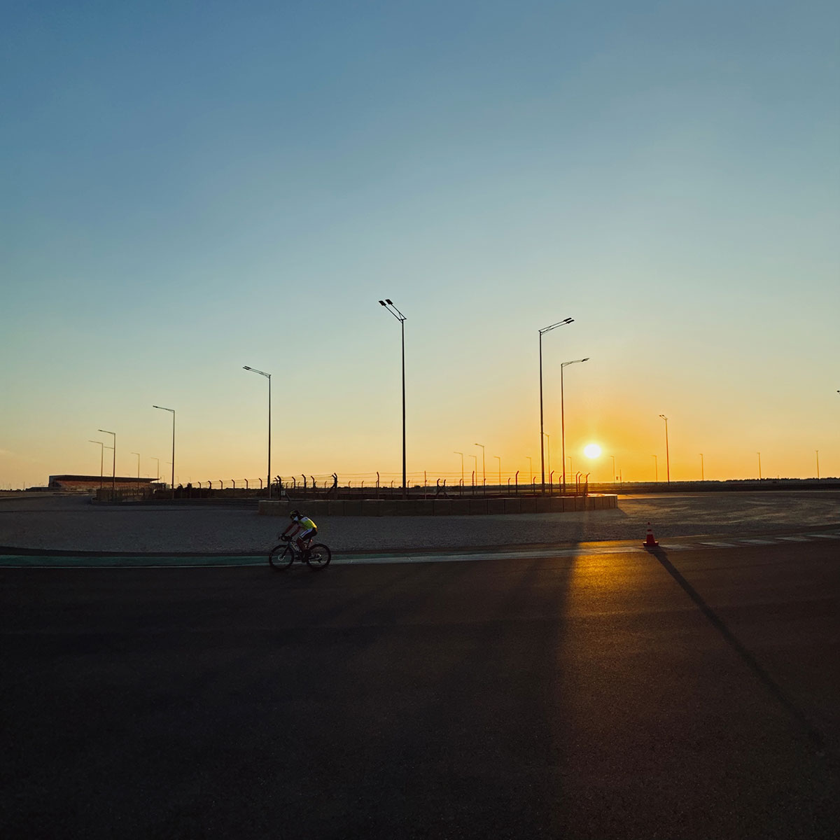 Cycling at the Kuwait Motor Town Track 248AM