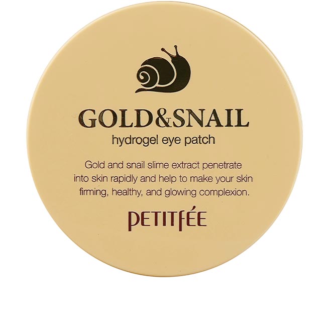Гидрогелевые патчи с золотом и муцином улитки Petitfee Gold & Snail