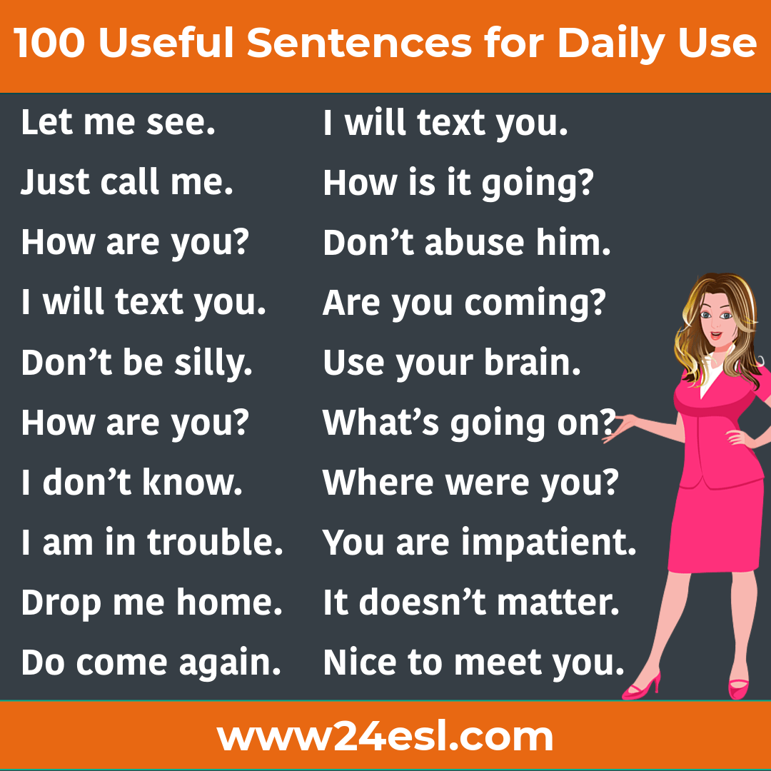 100 Useful Sentences for Daily Use