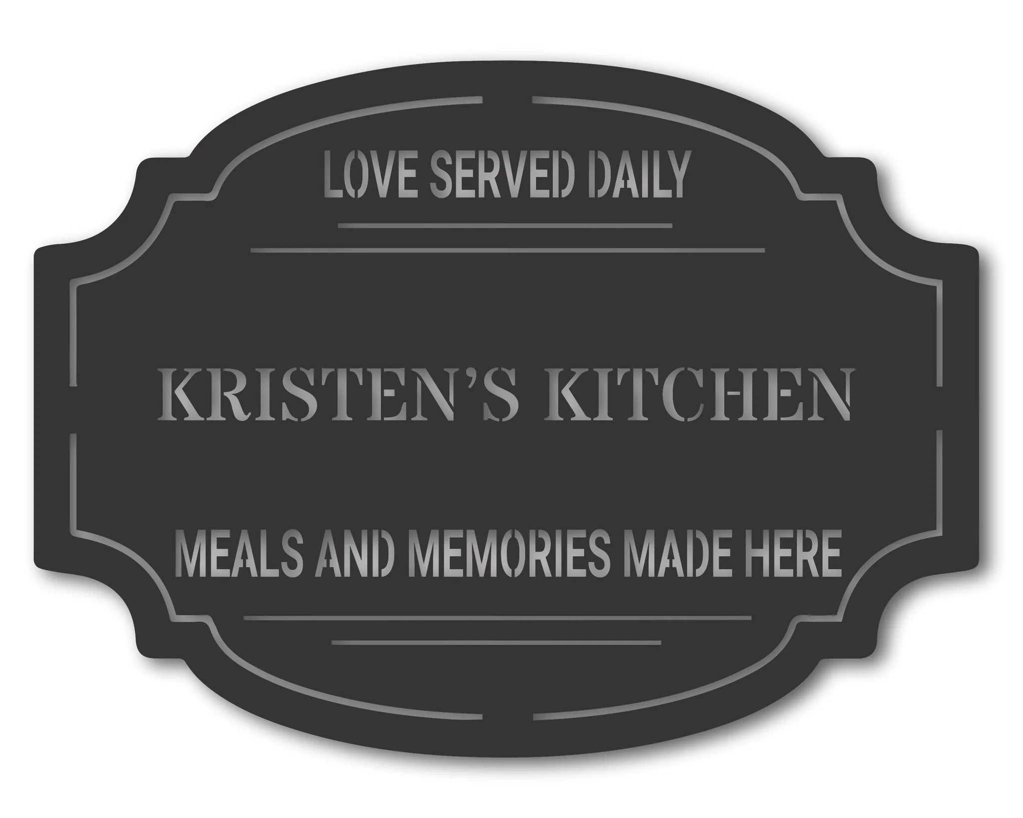 Custom Metal Farmhouse Kitchen Sign Metal Kitchen Sign Rustic Meta