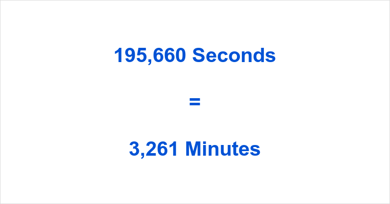 195660 Seconds to Minutes How many minutes are in 195660 seconds?