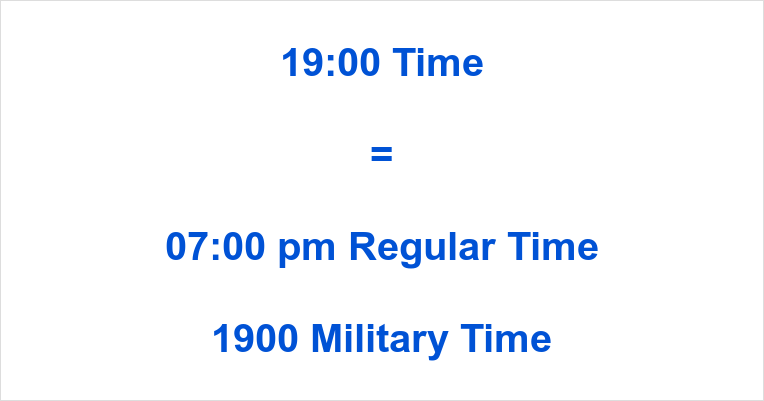 19:00 Time | Conversion and Information | 24hourtime.net
