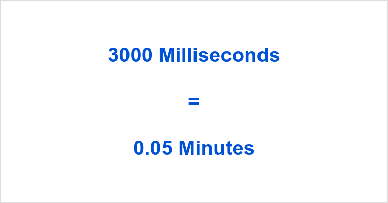3000 Milliseconds to Seconds: How to Convert Quickly and Accurately