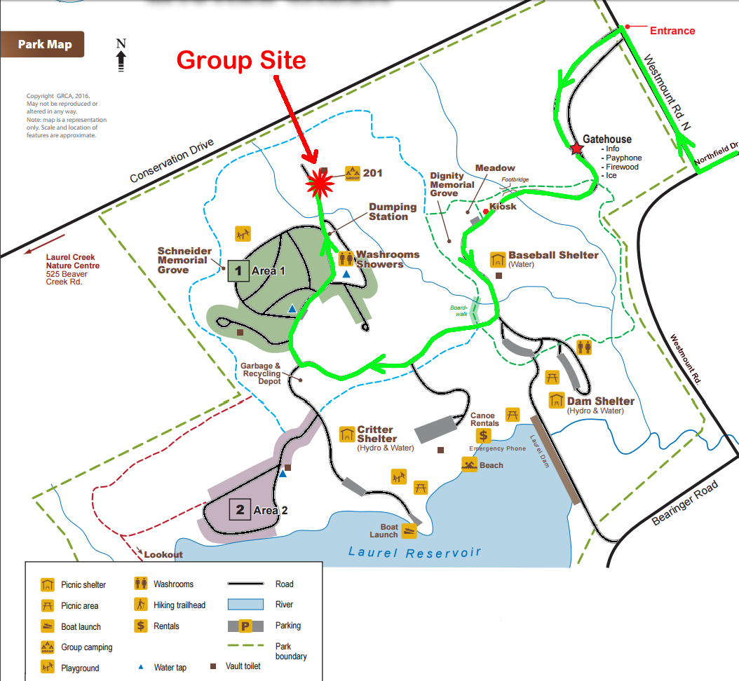 Laurel Hill Campground Map