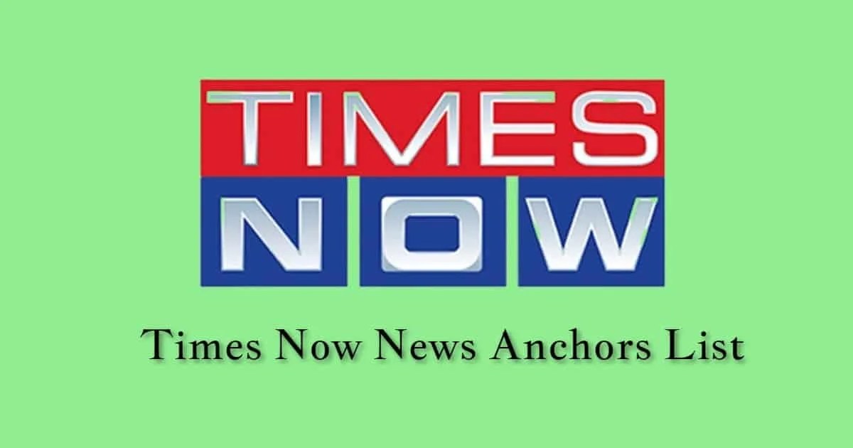 Times Now News Anchors List 24Update Net