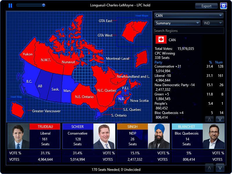 Canada Election Game 270soft