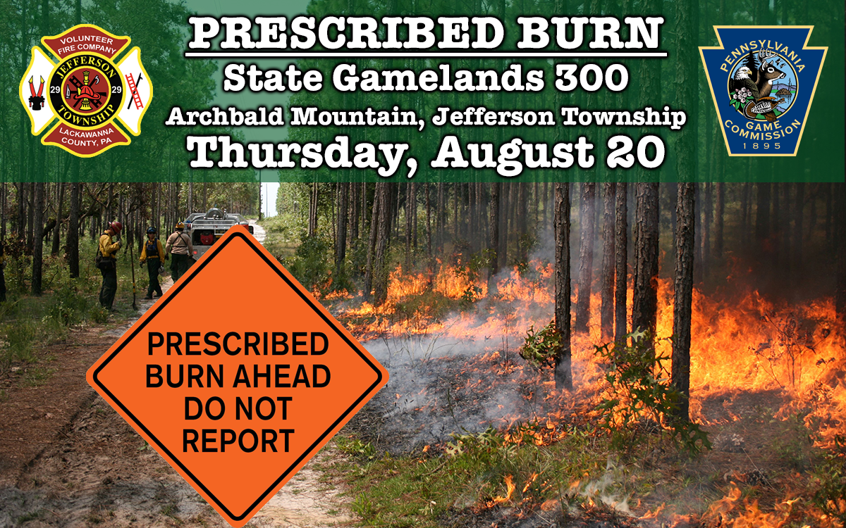 Prescribed Burn Planned for Archbald Mountain Jefferson Township
