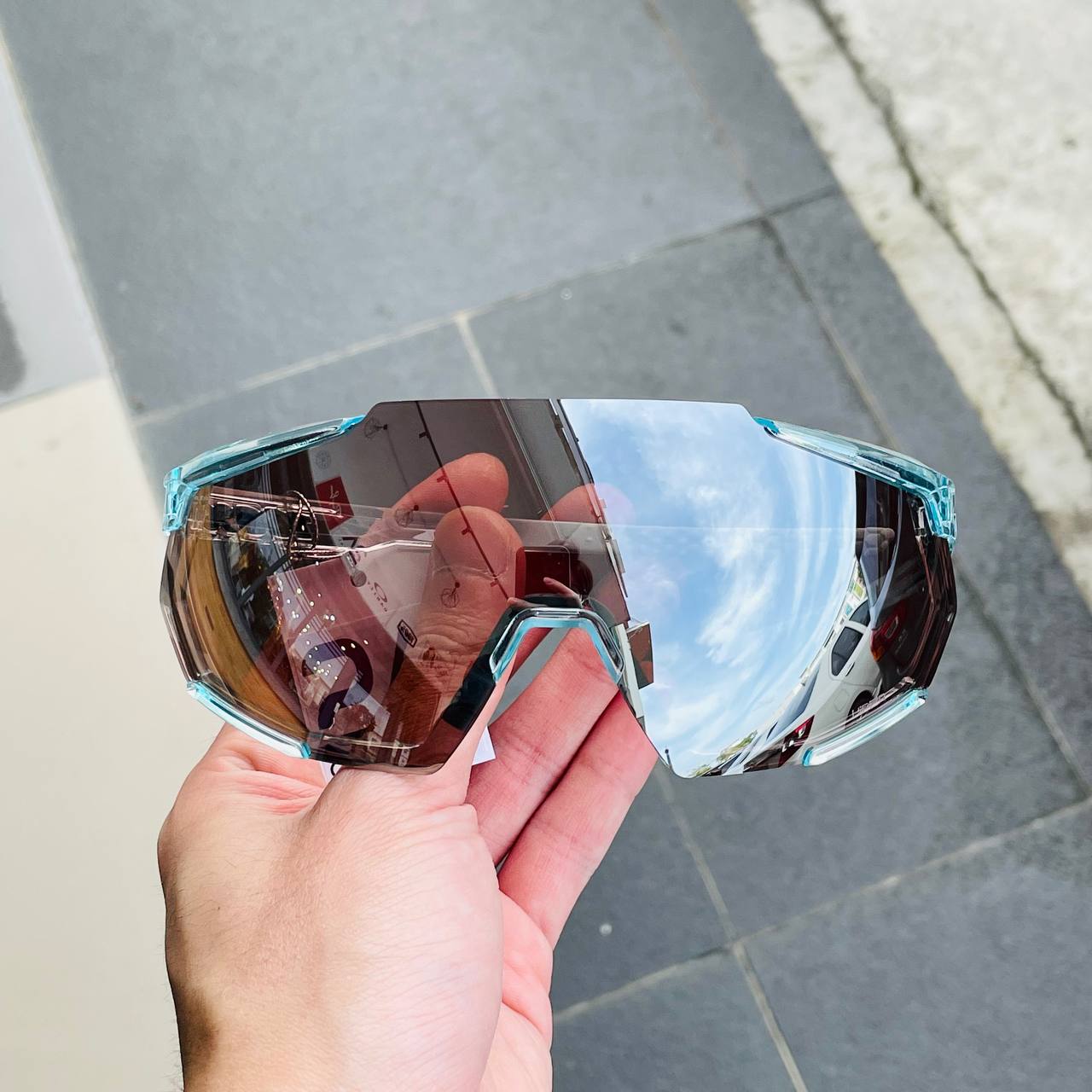 100 Racetrap 3.0 Polished Translucent Mint / HiPER Silver Mirror Lens