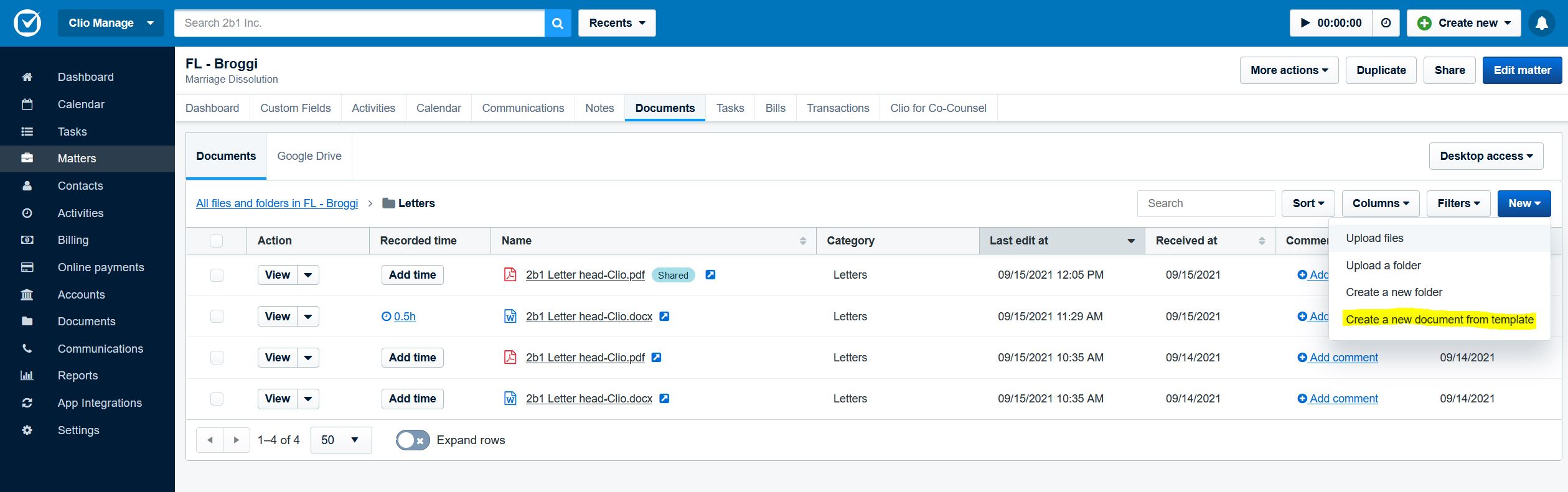 Clio Legal Case Management Software 2b1 Inc.