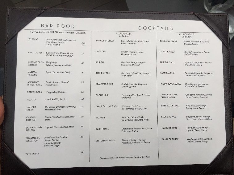 Artemis Grill Sky Dining with Wine Pairing Indulgence