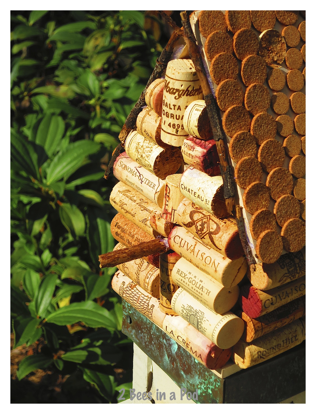 Wine Cork Birdhouse... 2 Bees in a Pod