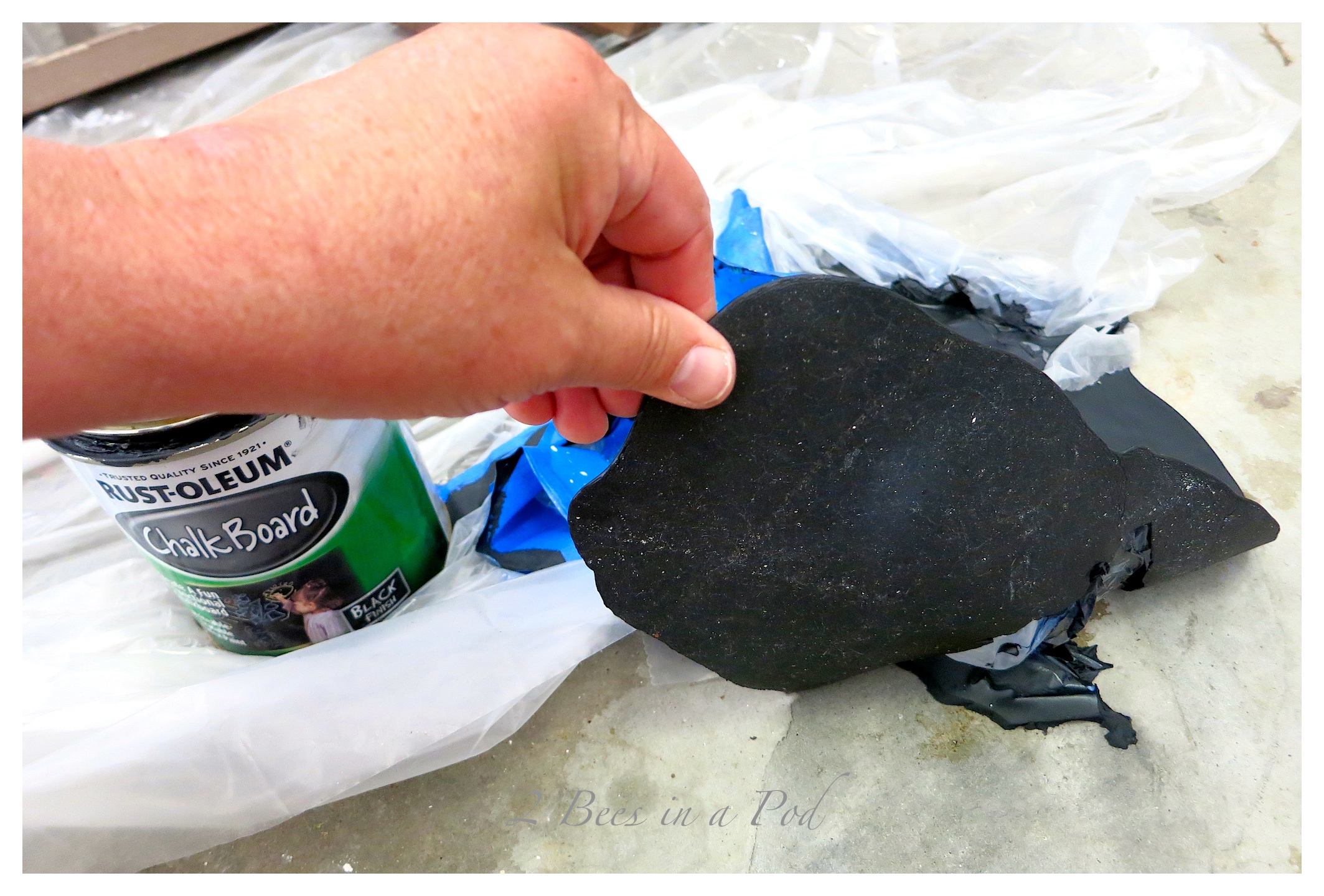 How To Clean Up Spilled Chalkboard Paint Off Concrete... 2 Bees in a Pod