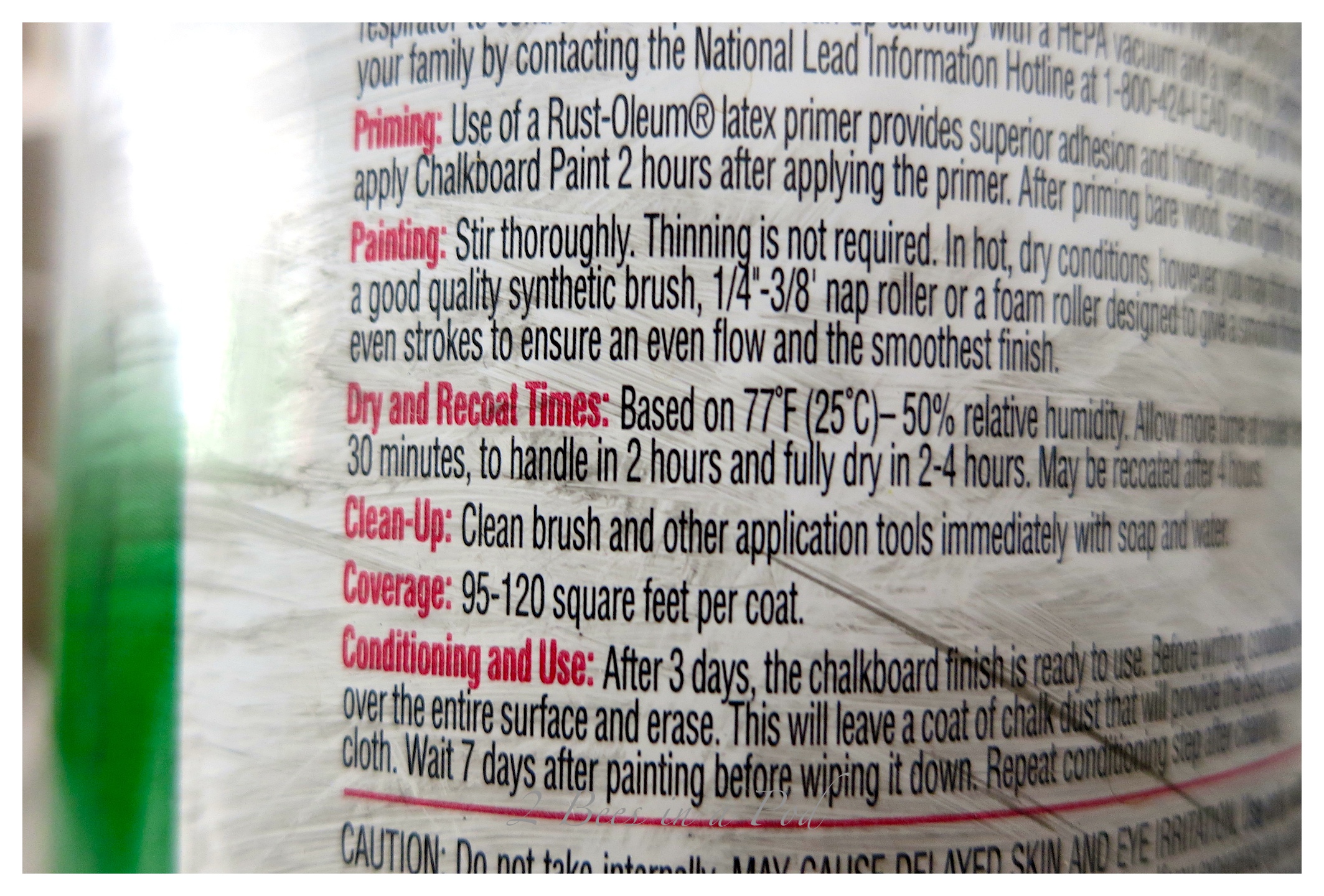 How To Clean Up Spilled Chalkboard Paint Off Concrete... 2 Bees in a Pod